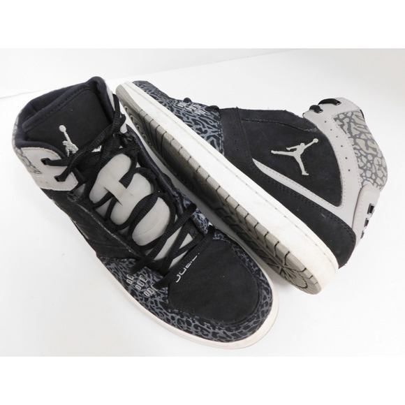 Jordan 1 Flight Black Gray Elephant‎ 372704-055 sz 7.5 M